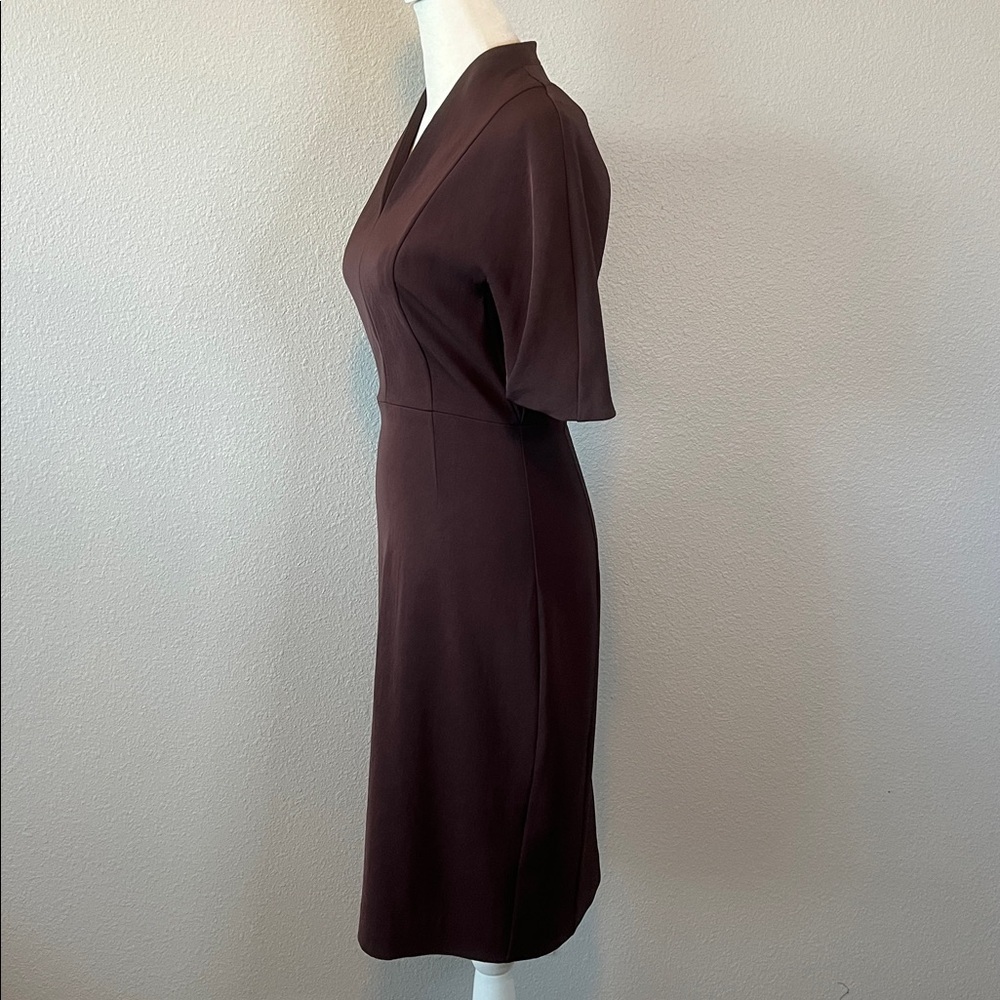 MM Lafleur Ingrid Knee Length Dress Brown/Burgundy Size 0 - Picture 5 of 8
